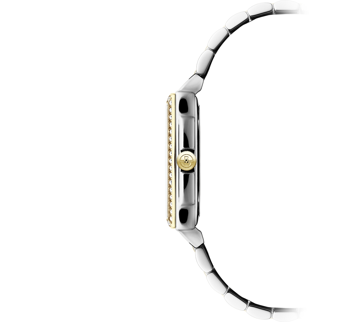 Shop Raymond Weil Women's Swiss Toccata Diamond (1/5 Ct. T.w.) Two-tone Stainless Steel Bracelet Watch 23x35mm In White