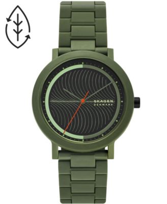 Skagen Men's Aaren Green Recycled Plastic Watch, 41mm Reviews - Macy's