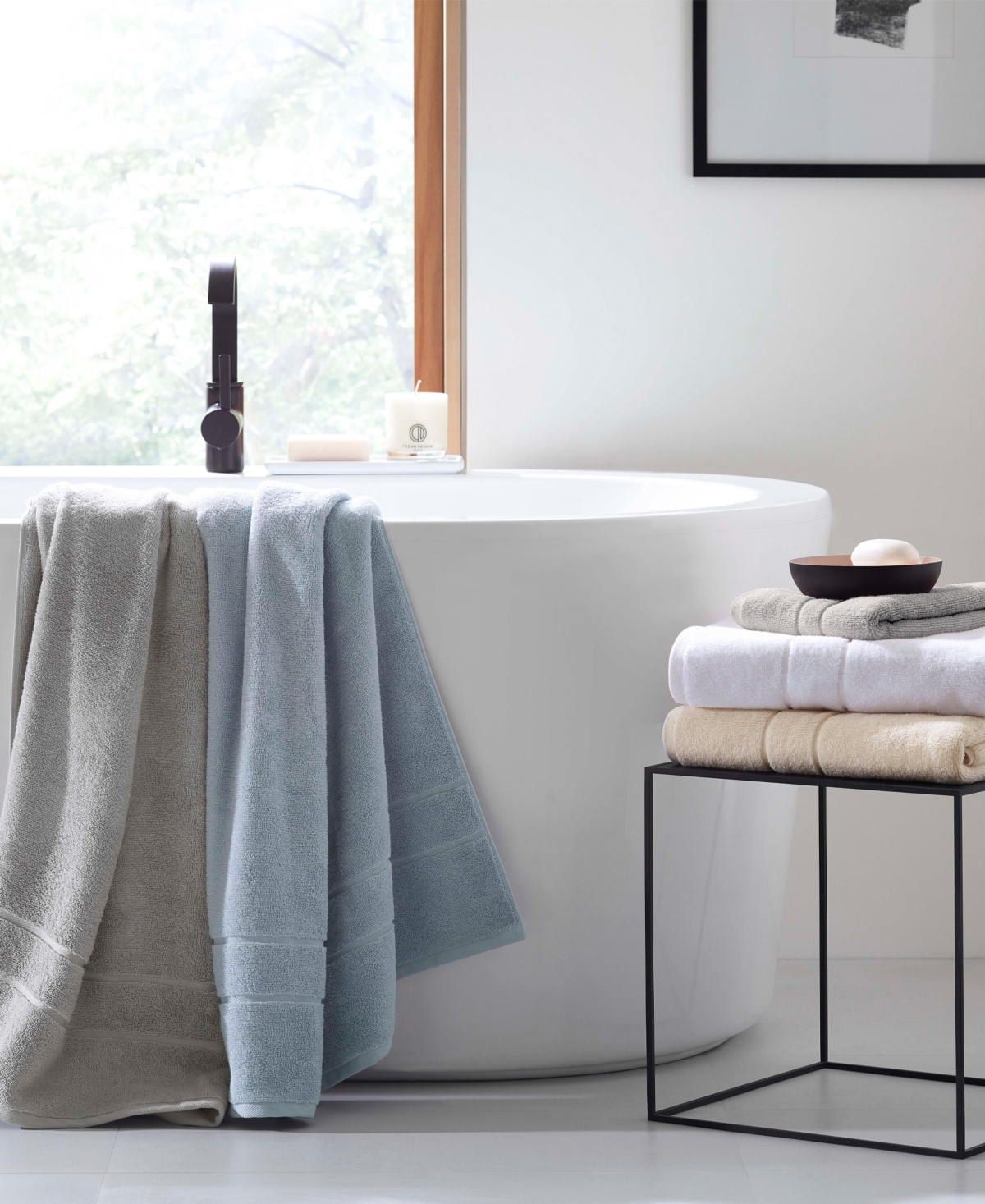 Clean Design Home x Martex Low Lint 2 Pack Supima Cotton Towels