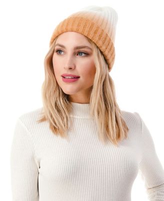 Women's Ombre Rib Detail Cuffed Beanie