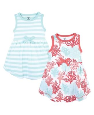 Touched by Nature Toddler Girls 2Pk Natural Sleeveless Dresses - Coral reef 23$