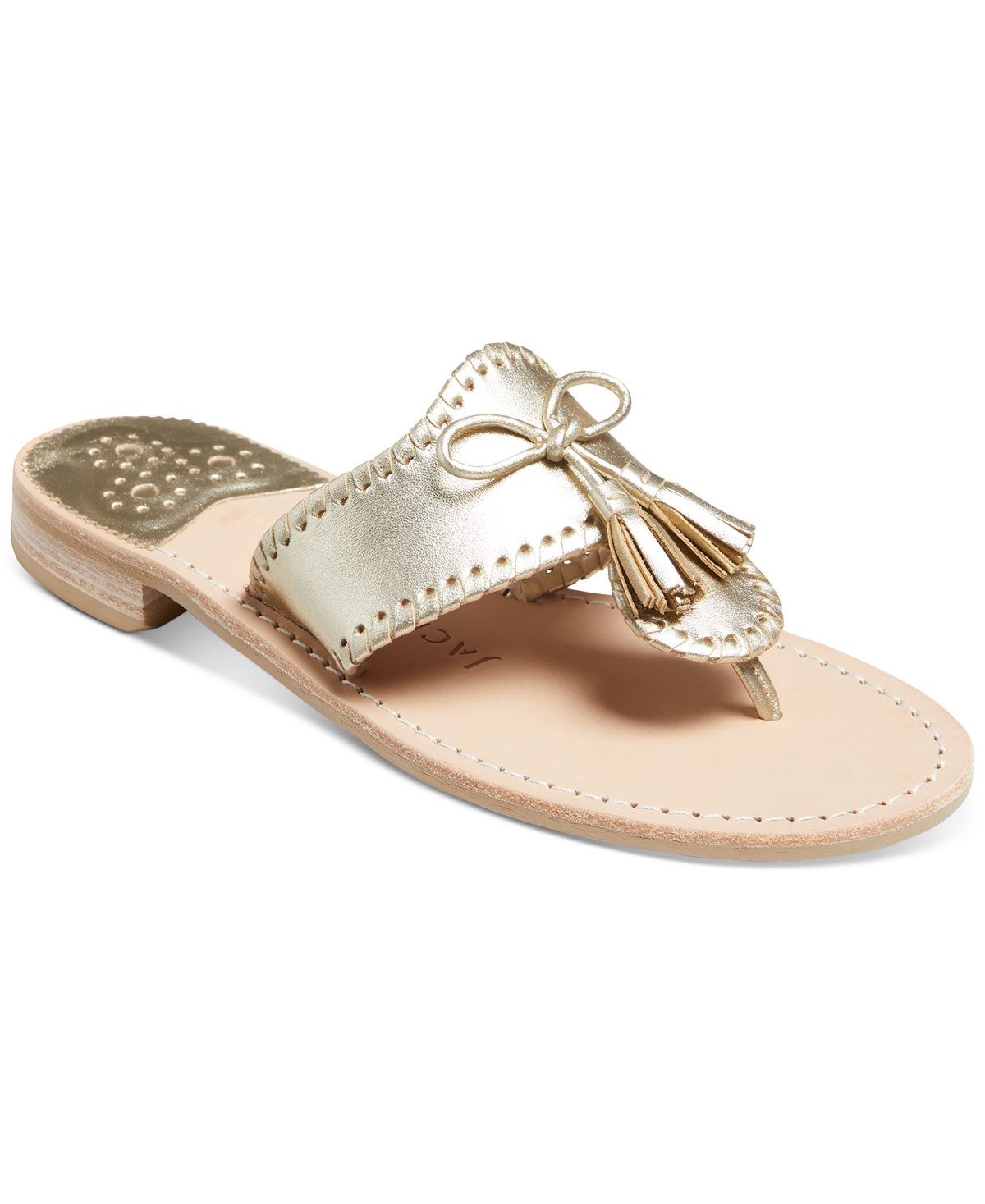 Jack Rogers Women s Jacks Flat Tassle Bow Sandals Smart Closet