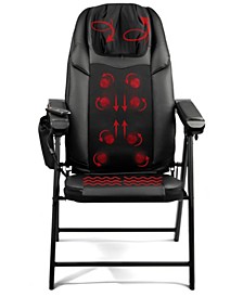 Folding Chair Massager - Electronic Massager with Heat Setting Remote Control