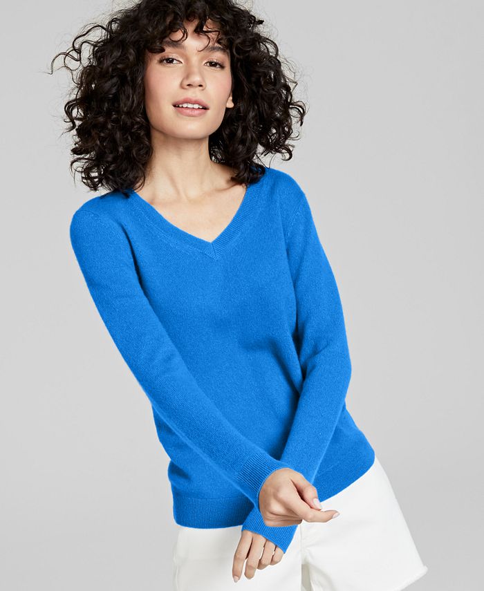 Charter Club V-Neck Cashmere Sweater, Created for Macy's & Reviews ...