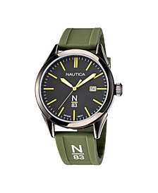N83 Men's Green Silicone Strap Watch 40mm