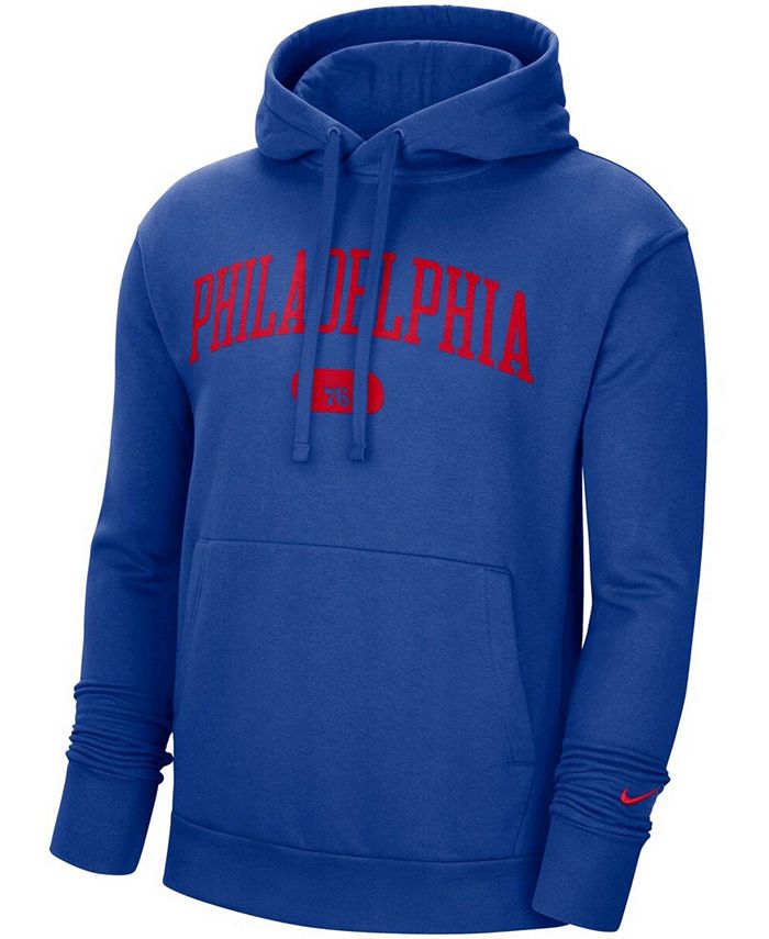 Nike Men's Royal Philadelphia 76ers Heritage Essential Pullover Hoodie Macy's