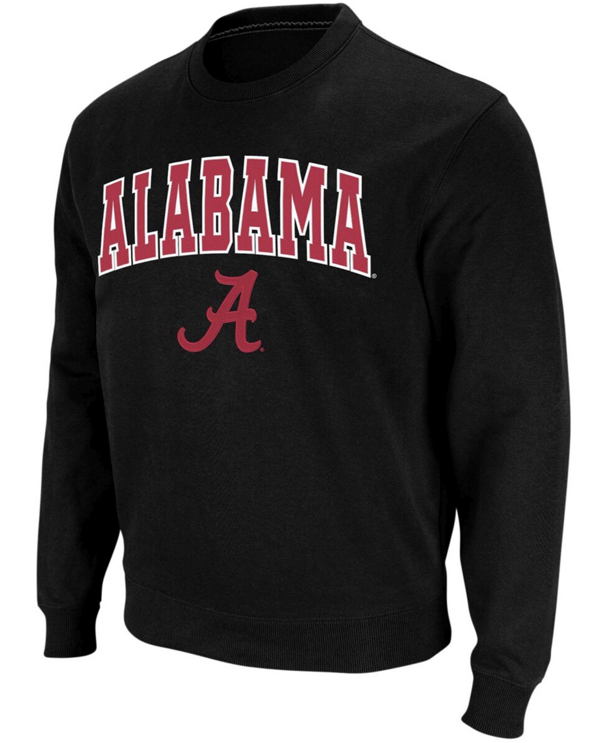 Shop Colosseum Men's Black Alabama Crimson Tide Arch Logo Crew Neck Sweatshirt