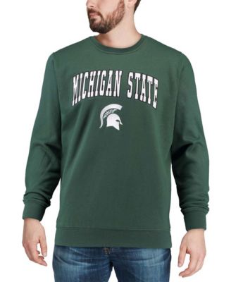 Men's Michigan State Spartans Arch and Logo Crew Neck Sweatshirt
