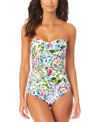 anne cole strapless one piece swimsuit