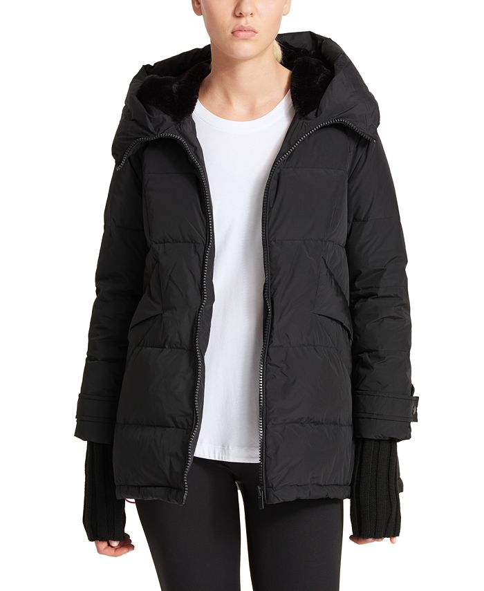 DKNY Women's Hooded Zip-Front Puffer Down Jacket - Macy's