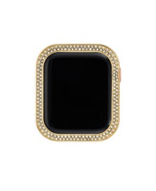 44mm Apple Watch Metal Protective Bumper in Gold With Crystal Accents