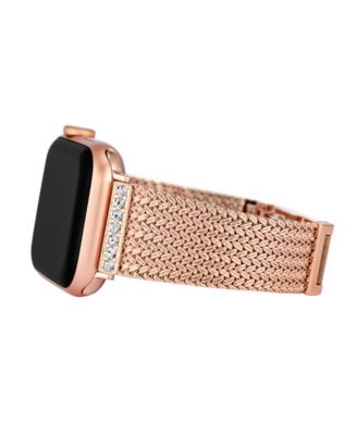 Women's Premium Crystal and Rose Gold-Tone Stainless Steel Mesh Band designed for Apple Watch&reg; 42mm (Series 10) & 38/40/41mm 