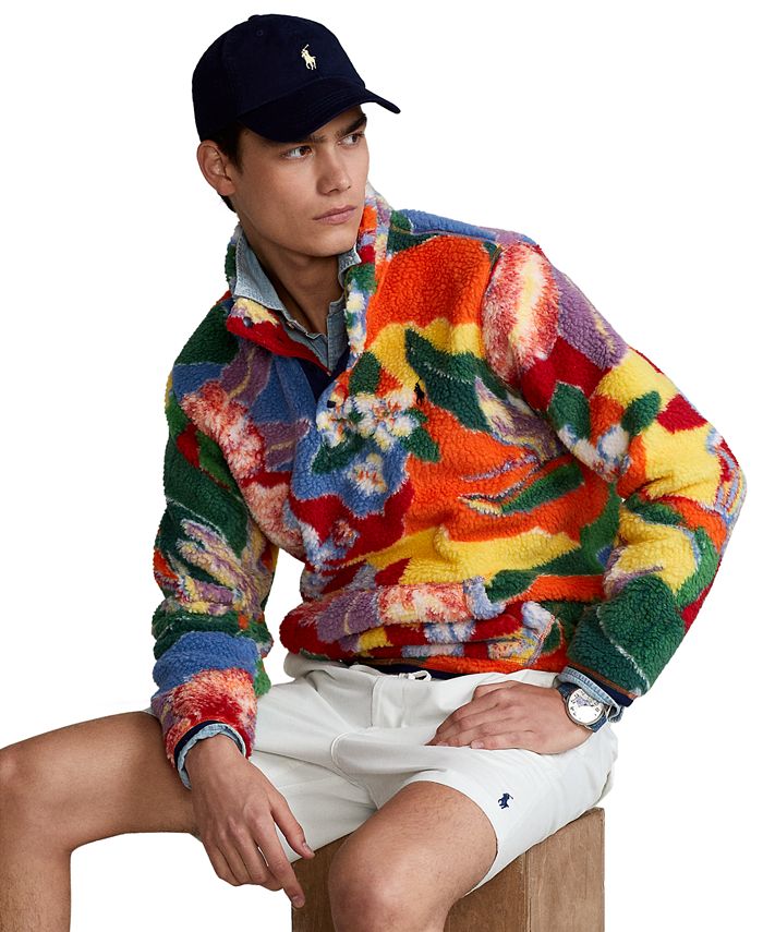 Polo Ralph Lauren Men's Floral-Print Pile Fleece Pullover & Reviews -  Hoodies & Sweatshirts - Men - Macy's