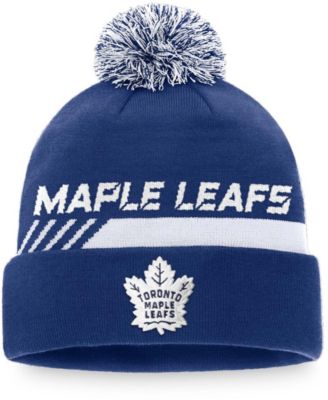 Lids - Men's Toronto Maple Leafs Authentic Pro Team Locker Room Cuffed Knit Hat With Pom
