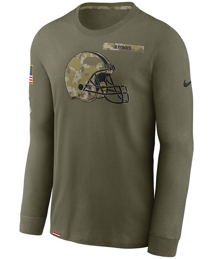 Nike Men's Olive Cleveland Browns 2021 Salute To Service Performance