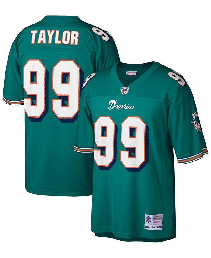 Mitchell Ness Men s Jason Taylor Aqua Miami Dolphins 2006 Legacy