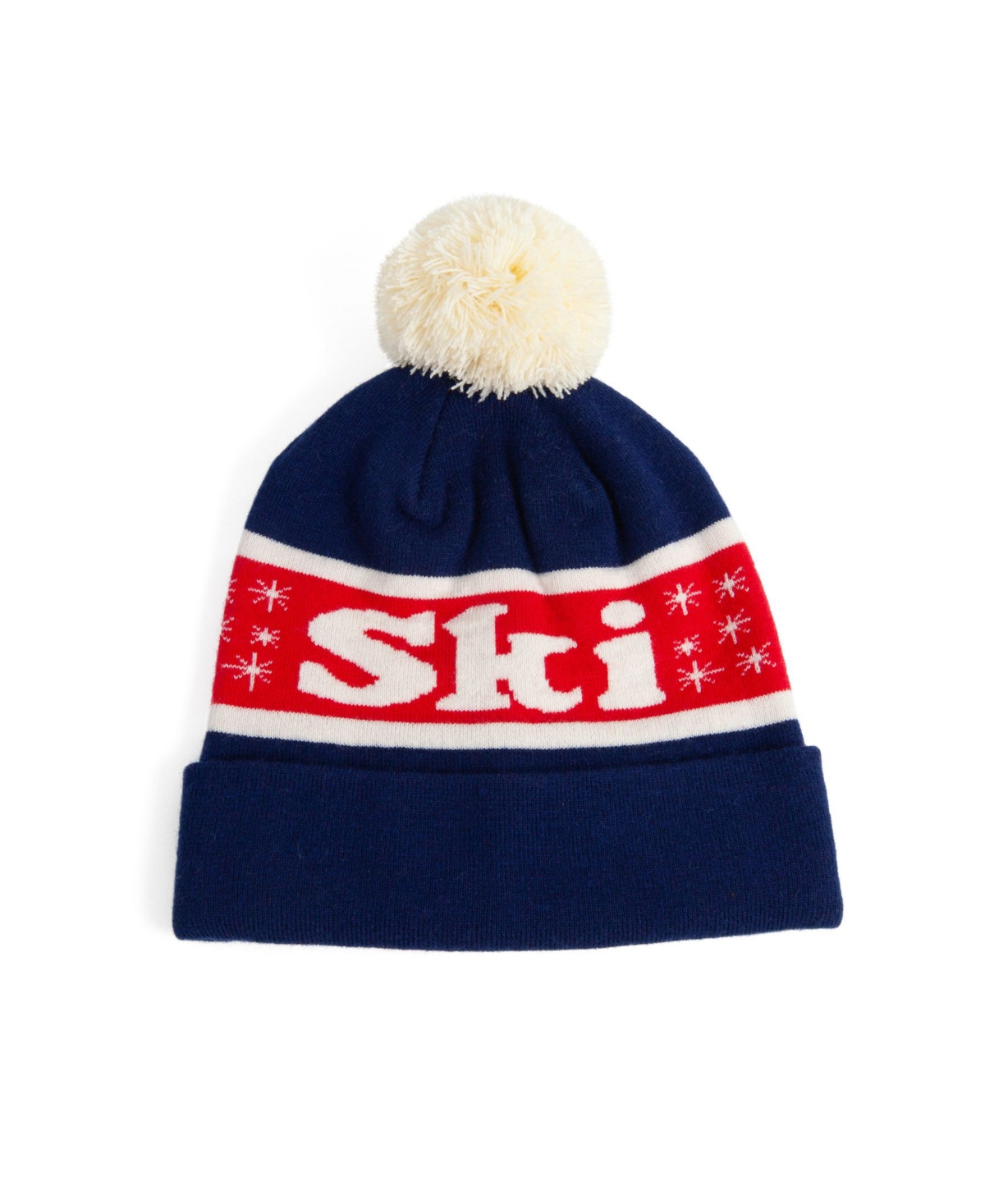 Women's Ski Lady Winter Hats - Blue, Red, White