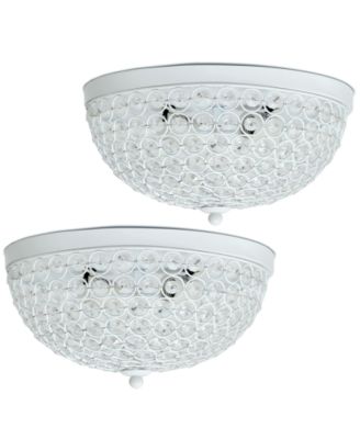 Crystal Glam 2 Light Ceiling Flush Mount, Pack of 2