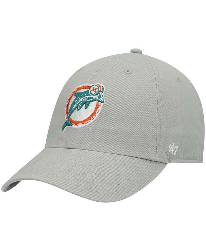 47 Brand Men s Gray Miami Dolphins Legacy Clean Up Adjustable Hat