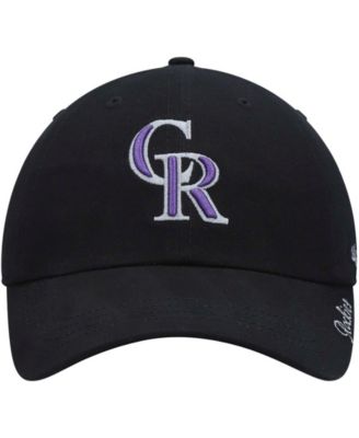 Women's Black Colorado Rockies Team Miata Clean Up Adjustable Hat