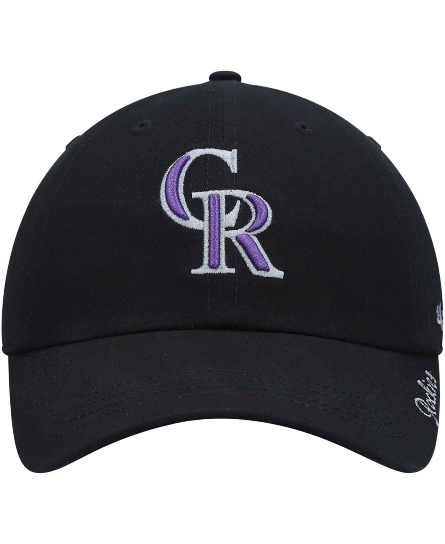 Women's Black Colorado Rockies Team Miata Clean Up Adjustable Hat