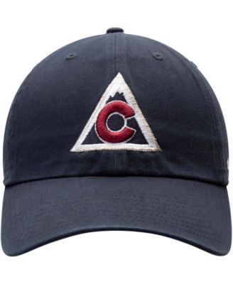 Men's Navy Colorado Avalanche Clean Up Alternate Logo Adjustable Hat