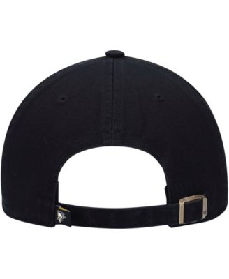 Men's Black Pittsburgh Penguins Logo Clean Up Adjustable Hat