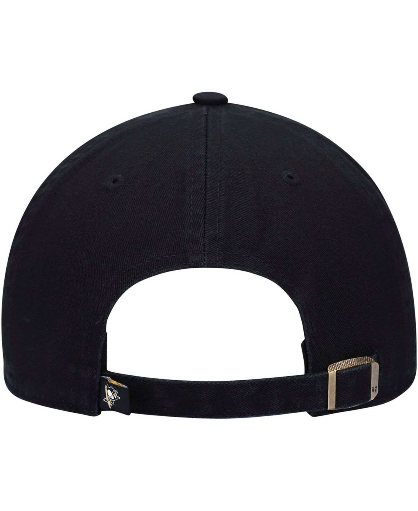 Мужская кепка '47 Brand Black Pittsburgh Penguins Logo Clean Up Adjustable Hat — фото 5