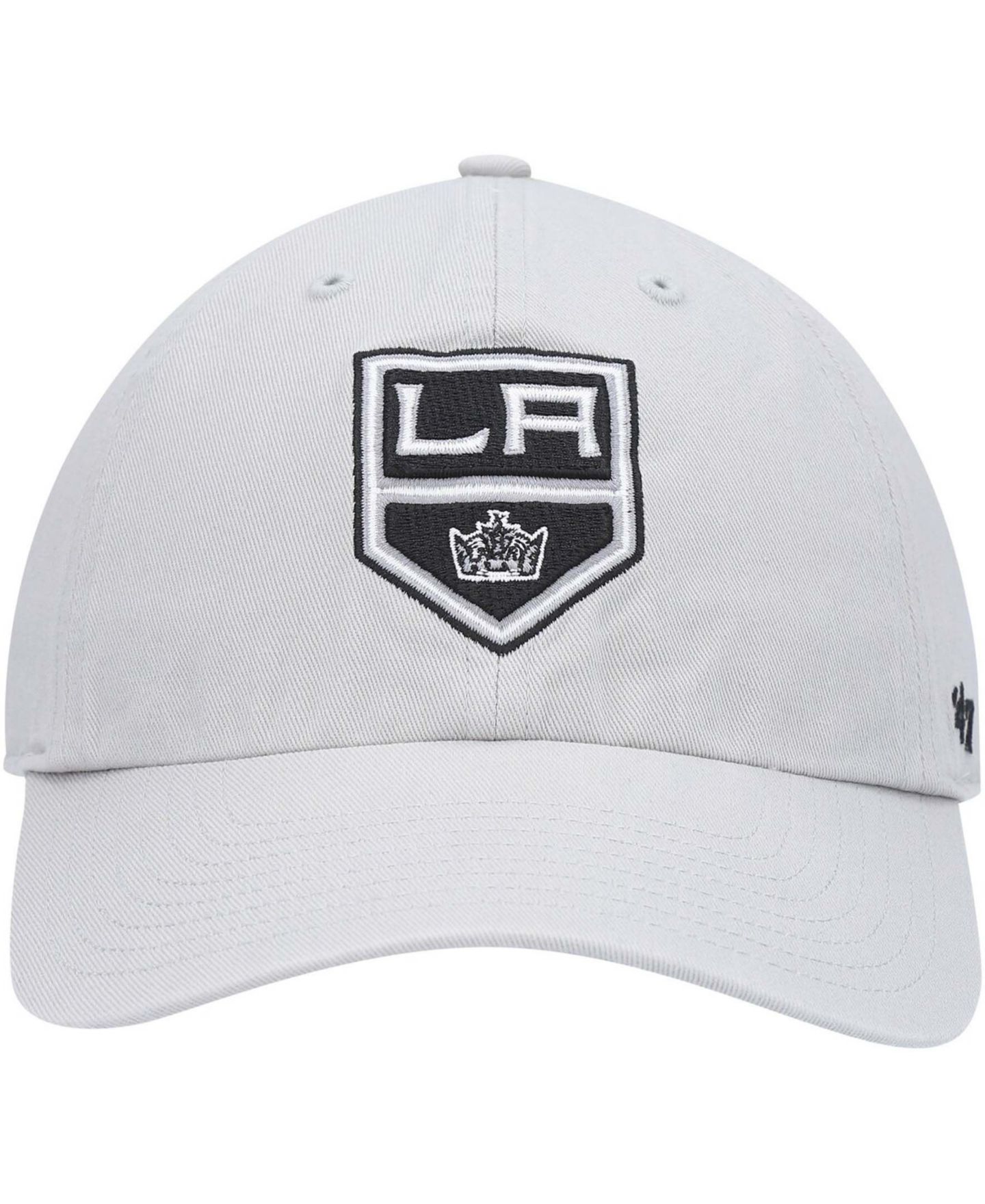 Мужская кепка '47 Brand Gray Los Angeles Kings Clean Up Adjustable Hat — фото 3