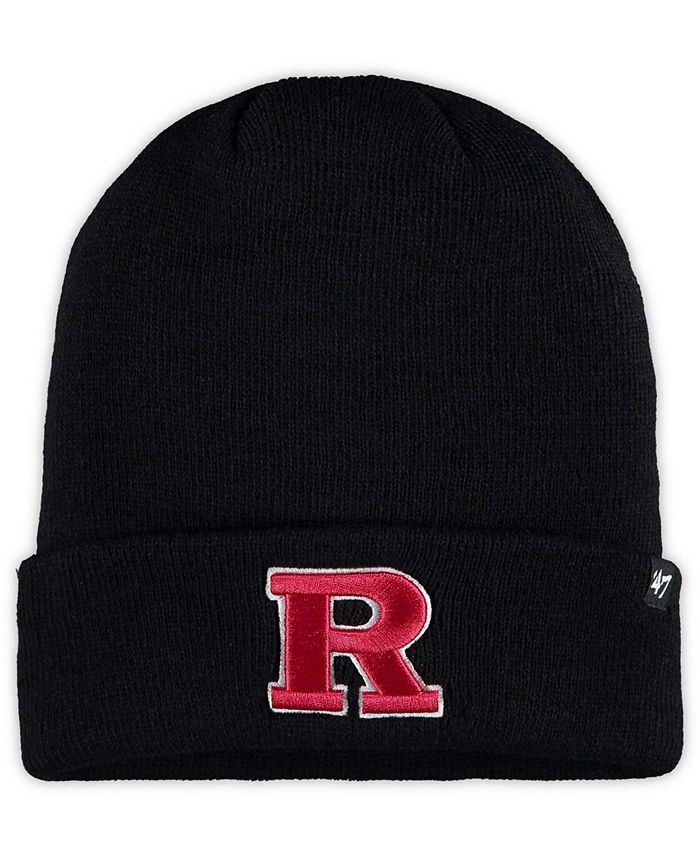 '47 Brand Men's Black Rutgers Scarlet Knights Raised Cuffed Knit Hat