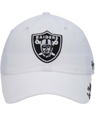 Women's White Las Vegas Raiders Miata Clean Up Primary Adjustable Hat