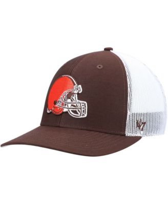 Men's Brown, White Cleveland Browns Trucker Snapback Hat