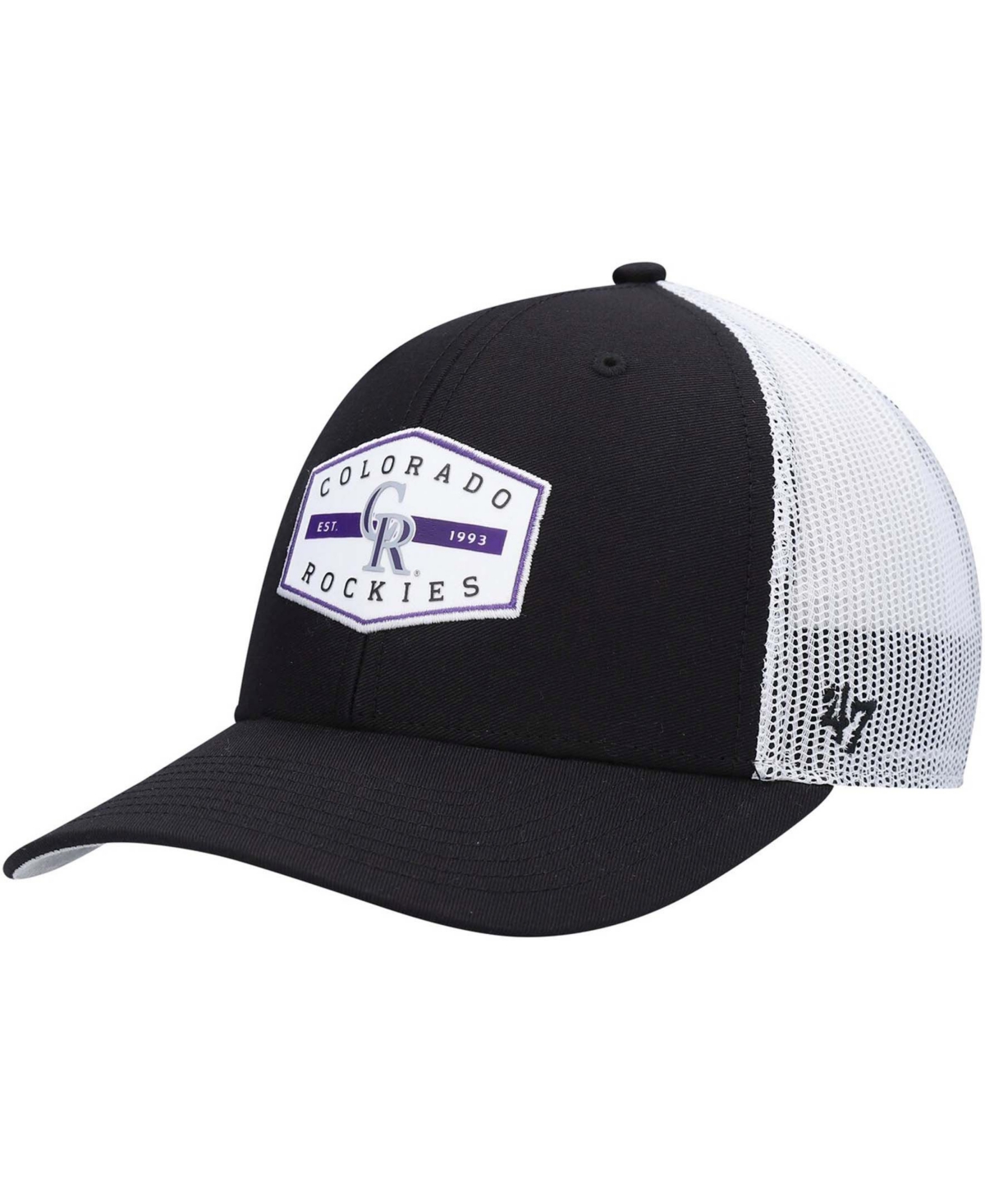 47 Brand Men's Black Colorado Rockies Convoy Trucker Snapback Hat