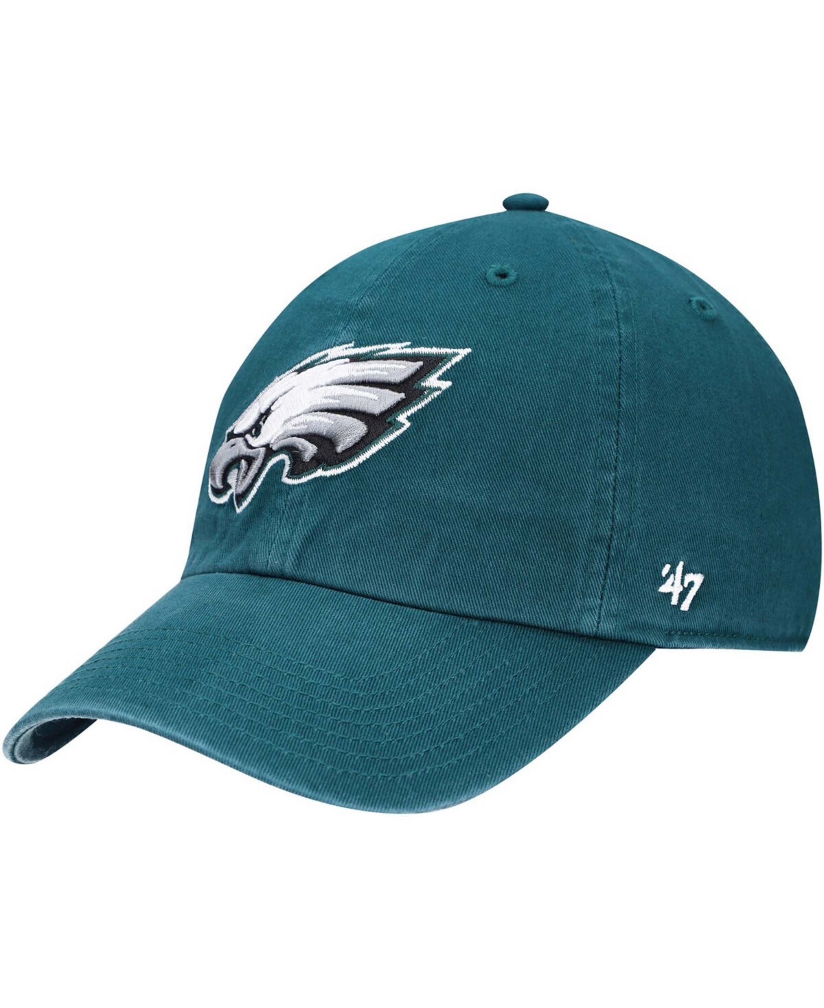 47 Brand Boys Midnight Green Philadelphia Eagles Basic Mvp Adjustable Hat In Midnight Green