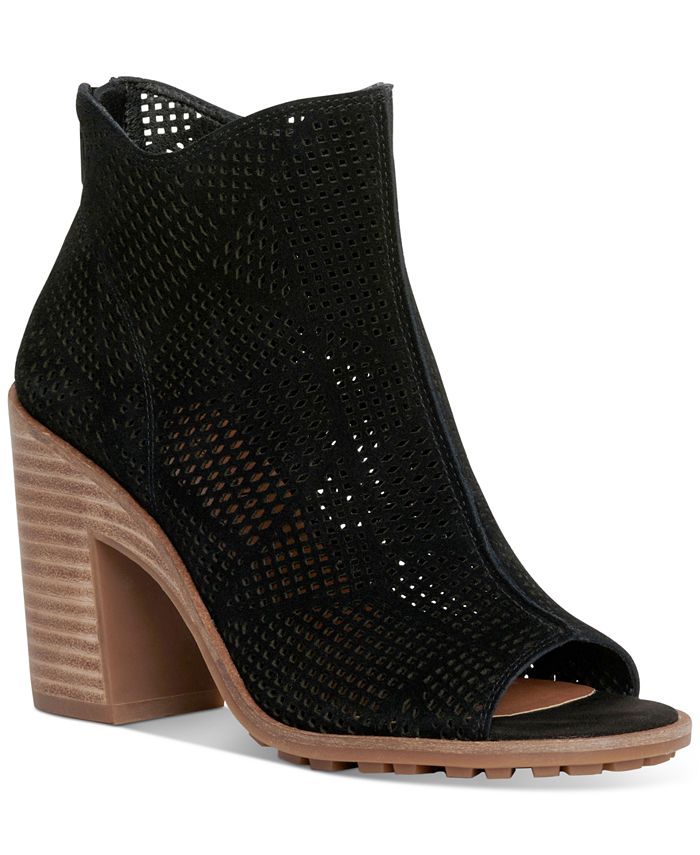 lucky open toe booties