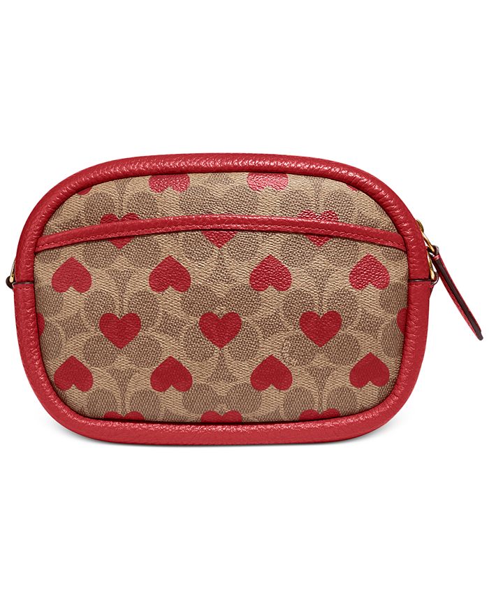 COACH Canvas Signature Heart Print Camera Bag Macy's