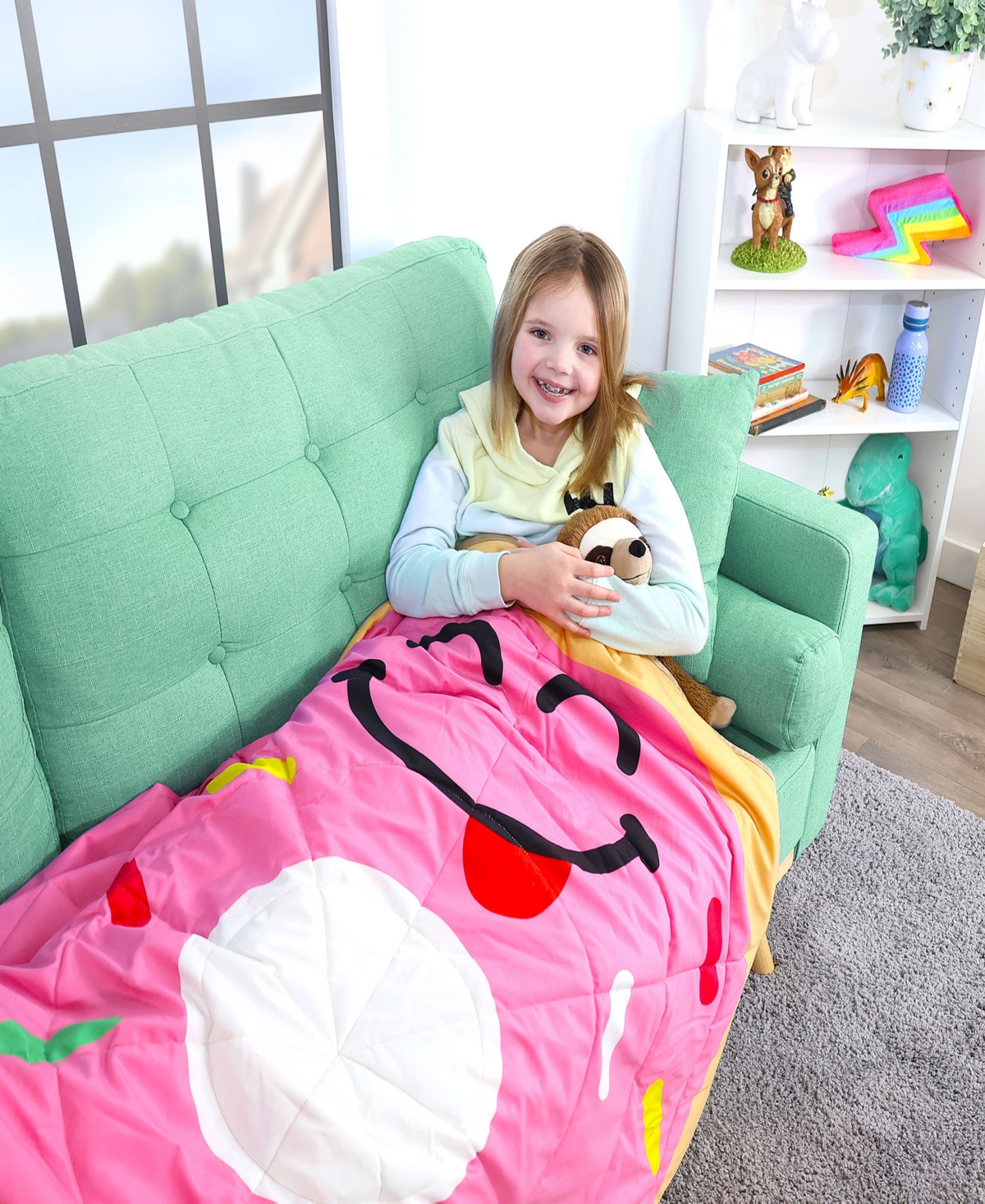 Shop Good Banana Kid's Donut Weighted Blanket In Multi