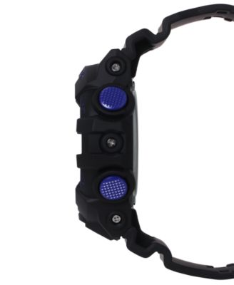 Men's Black Resin Strap Watch, 53.4mm