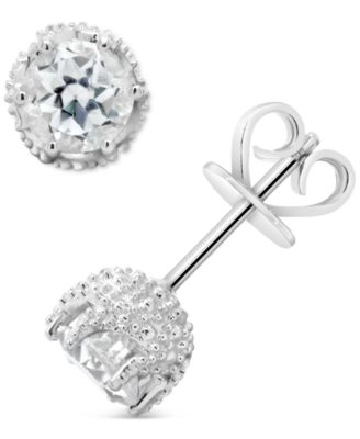 Rhodolite Garnet Stud Earrings (2 ct. t.w.) in Sterling Silver (Also in Amethyst, White Topaz, Citrine, Peridot, & Blue Topaz)