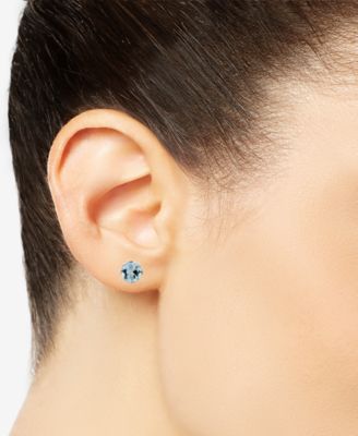 Rhodolite Garnet Stud Earrings (1-1/5 ct. t.w.) in Sterling Silver (Also in Opal, Citrine, White Topaz, Peridot, Aquamarine, and Amethyst)