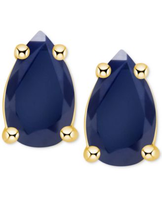 Tanzanite Pear-Shape Stud Earrings (3/8 ct. t.w.) in 14k Gold (Also in Emerald, Ruby & Sapphire)