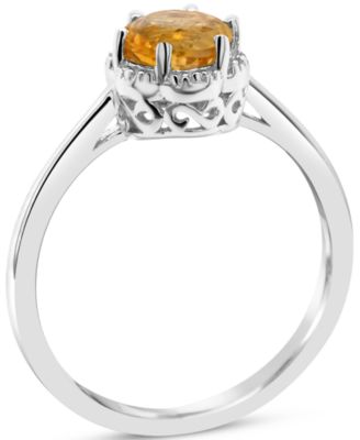 Rhodolite Garnet Six Prong Ring (1 ct. t.w.) in Sterling Silver (Also in Citrine, Blue Topaz, Peridot, Amethyst, & White Topaz)