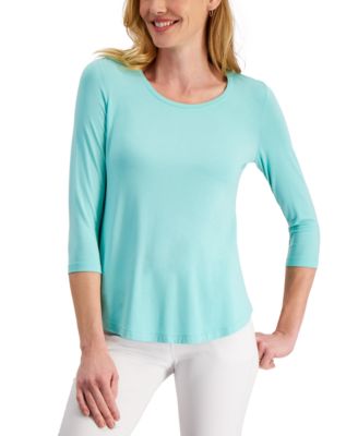 JM Collection Petite 3/4-Sleeve Top 