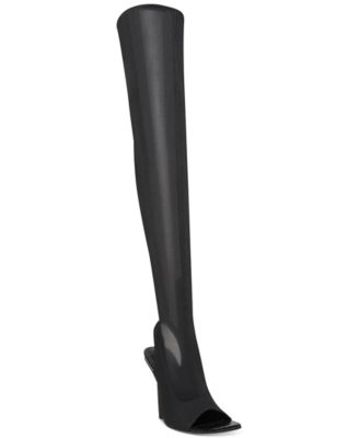 steve madden thigh high boots mesh