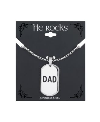 Men's Stainless Steel Dad Pendant Necklace