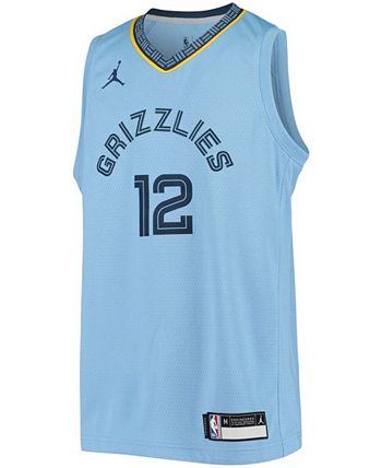 Nike Men's Memphis Grizzlies Blue Ja Morant #12 Dri-Fit Swingman Jersey, Small