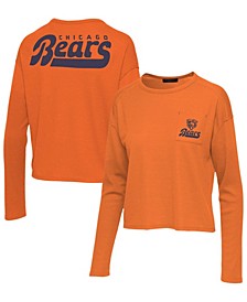Women's Orange Chicago Bears Pocket Thermal Long Sleeve T-shirt