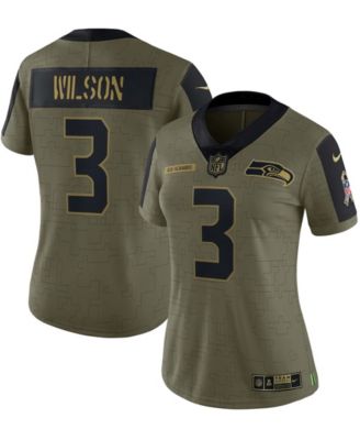 Men's Seattle Seahawks Russell Wilson Nike Olive Salute To