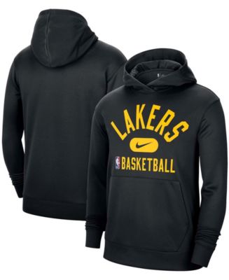 Men's Los Angeles Lakers Nike Black Courtside Chrome Pullover Hoodie