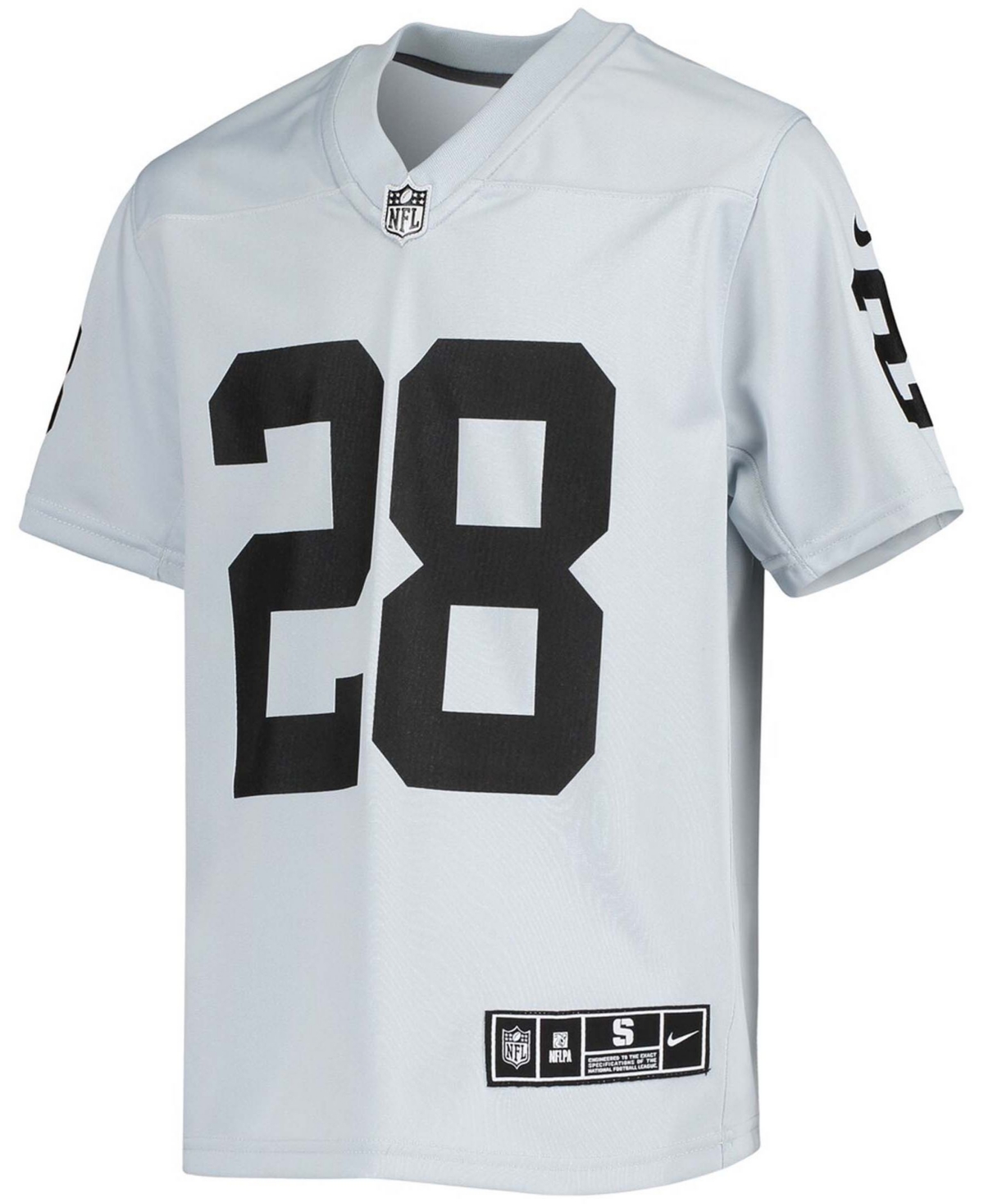 Big Boys Josh JacobsLas Vegas Raiders Inverted Team Game Jersey - Silver